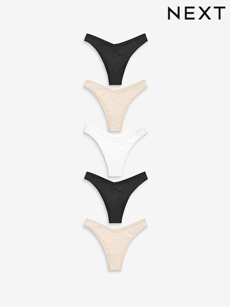 Praline Nude Extra High Leg Microfibre Knickers 5 Pack (653902) | £14