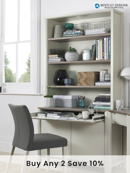 Bentley Designs Soft Grey Bergen Narrow Sideboard And Wide Top Unit Set (654155) | £980