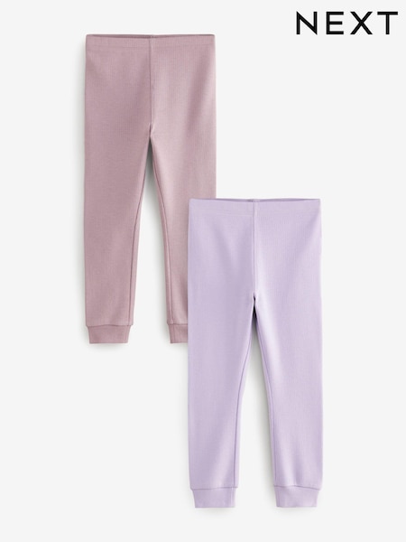 Lilac Purple Purple Thermal Leggings 2 Pack (2-16yrs) (654536) | £15 - £21