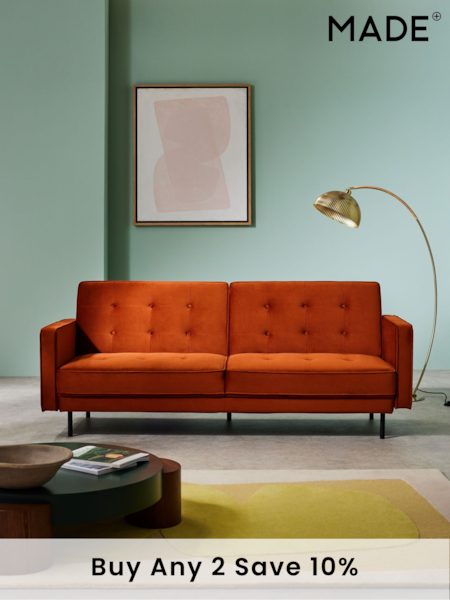 MADE.COM Cinnamon Velvet Rosslyn Sofa Bed (654544) | £599