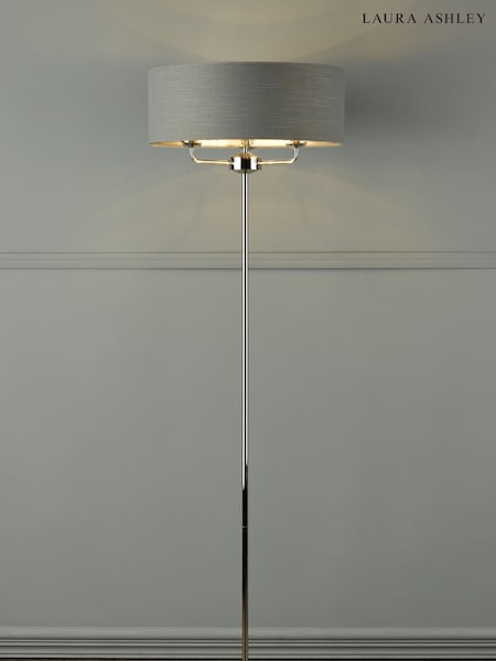 Laura Ashley Chrome Sorrento 3 Light Floor Lamp (655289) | £220