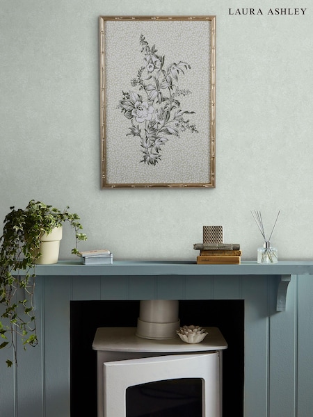 Laura Ashley Blue Brindley Duck Egg Blue A4 Wallpaper Sample (655528) | £1