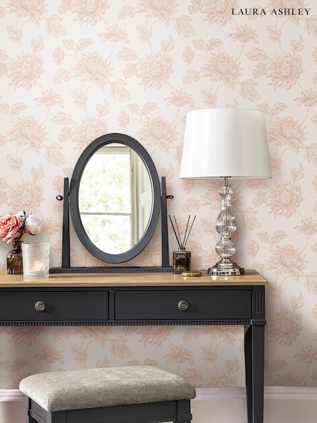Laura Ashley Pink Stratton Plaster A4 Wallpaper Sample (655594) | £1