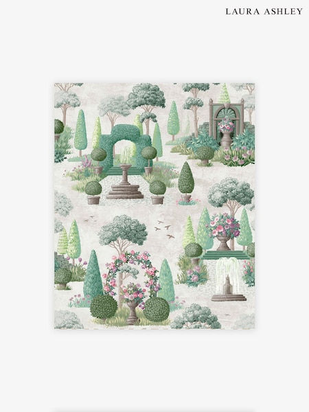 Laura Ashley Fern Green Naunton Folly A4 Wallpaper Sample (655677) | £1