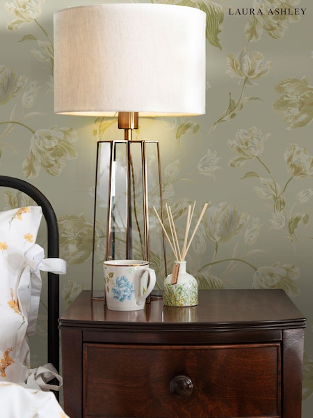 Laura Ashley Sage Green Gosford A4 Wallpaper Sample (655772) | £1