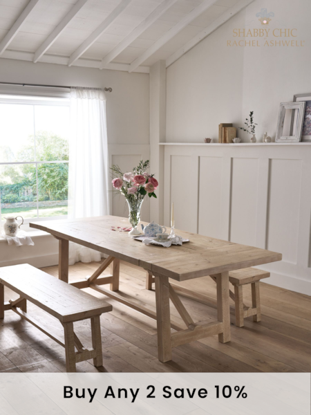 Shabby Chic by Rachel Ashwell® Reclaimed Pine Loretta Extendable 6 To 8 Seater Dining Table (655896) | £799