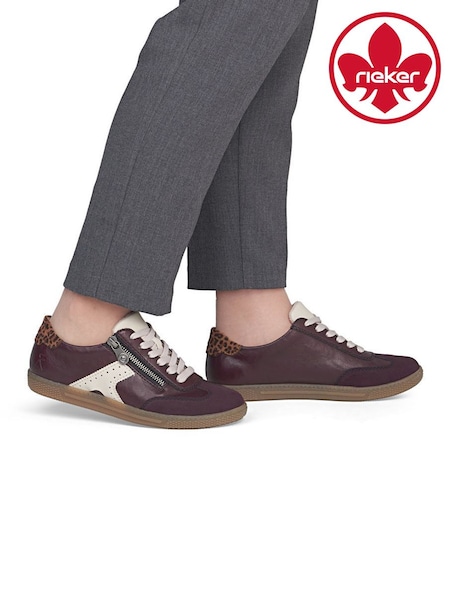 Purple - Rieker Lace-up & Zipper Trainers