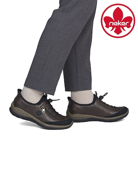 Brown - Rieker Elasticated Trainers
