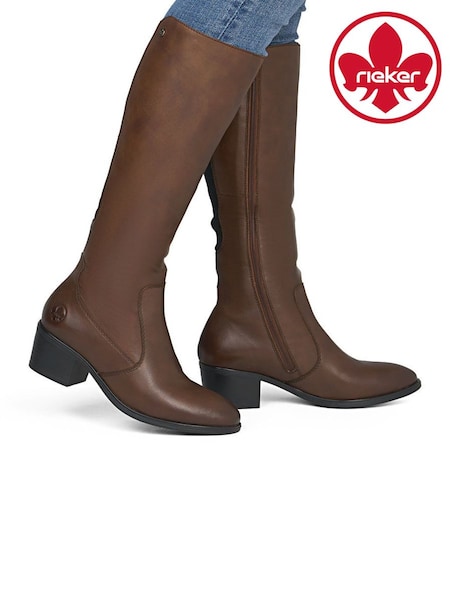 Brown - Rieker Inside Zip Boots