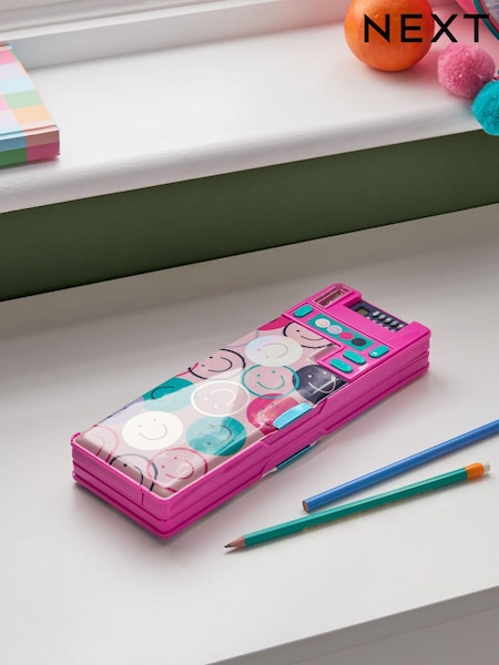 Pink Smiley Faces Pop Out Pencil Case (656546) | £12