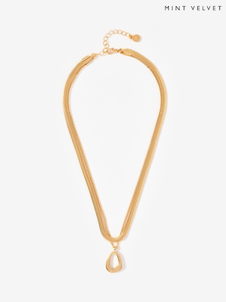 Gold Tone - Mint Velvet Sculpted Layer Necklace