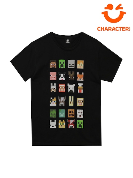 Character Black 100% Cotton Minecraft T-Shirt (657649) | £11 - £13