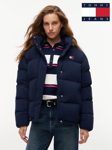 Blue - Tommy Jeans Relaxed Down Alaska Puffer Jacket