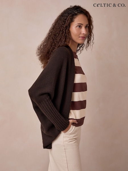 Brown - Celtic & Co. Supersoft Cocoon Cardigan