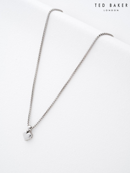 Ted Baker Silver Tone SARROHA: Crystal Sparkle Heart Pendant Necklace (659162) | £35
