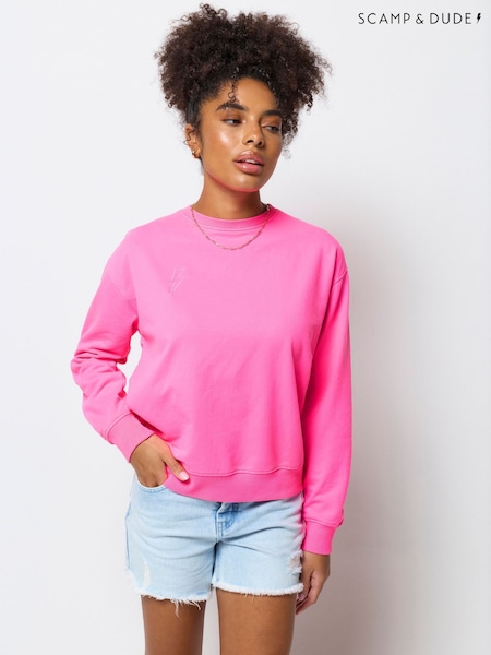 Pink - Scamp & Dude Washed Ultimate Sweatshirt