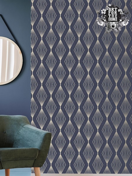 Art For The Home Dark Grey Boutique Marquise Geo 10M Wallpaper (659226) | £27