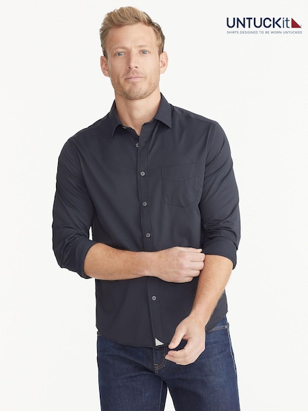 UNTUCKit Black Wrinkle-Free Performance Relaxed Fit Gironde Shirt (659231) | £80