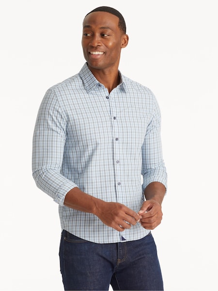 UNTUCKit Blue Wrinkle-Free Regular Fit Durif 100% Cotton Shirt (659282) | £80