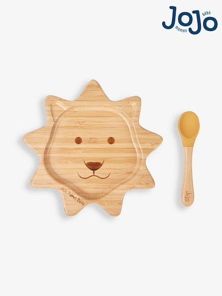 JoJo Maman Bébé Lion Suction Plate & Spoon Set (659630) | £15