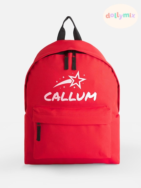 Red - Personalised Star Backpack By Dollymix