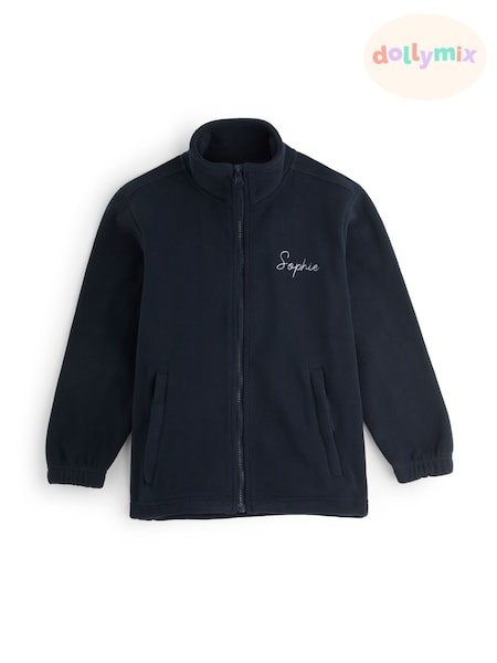 Blue - Personalised Embroidered Name Fleece By Dollymix