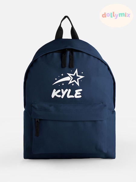 Blue - Personalised Star Backpack By Dollymix