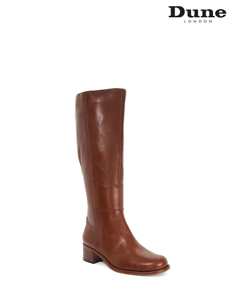 Tan Brown - Dune London Turner Knee High Boots