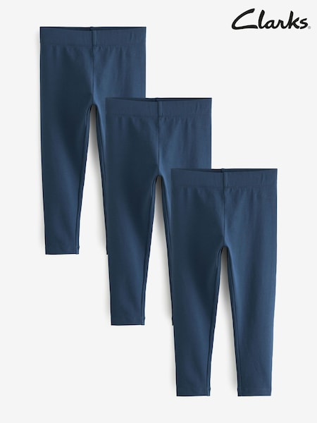 Clarks Navy School Jersey Leggings 3 Pack (661578) | £13 - £17