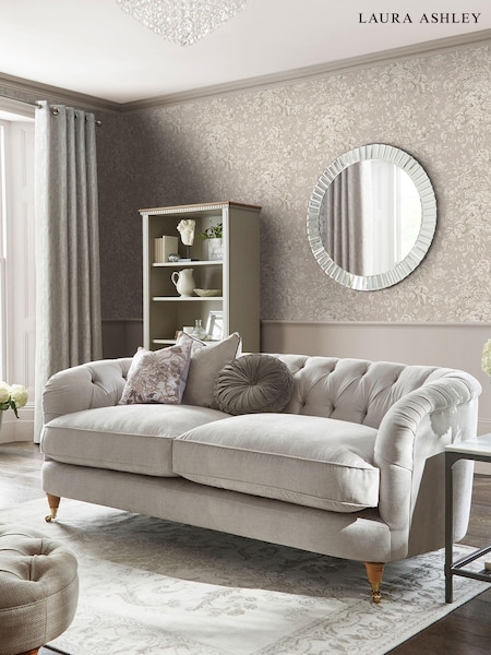 Laura Ashley Dove Grey Heledd Blooms 10M Wallpaper (661646) | £48