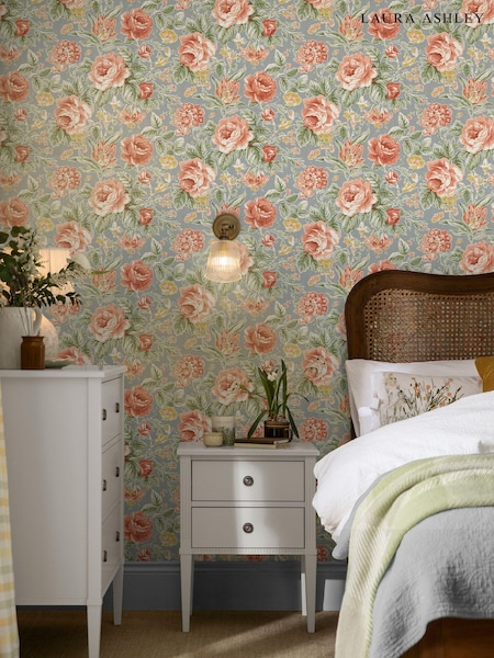 Laura Ashley Ochre Yellow Wild Roses 10M Wallpaper (661692) | £48