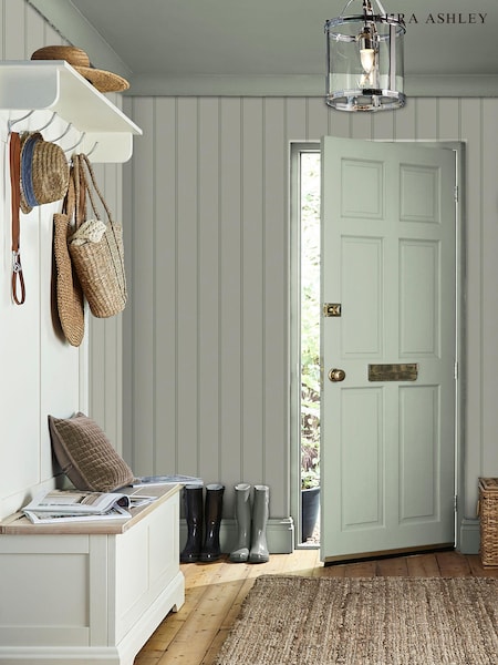 Laura Ashley Sage Green Chalford Wood Panelling 10M Wallpaper (661704) | £48