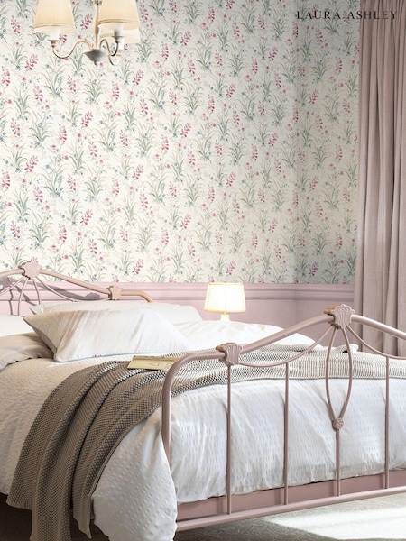 Laura Ashley Soft Natural Mosedale Posy 10M Wallpaper (661830) | £48