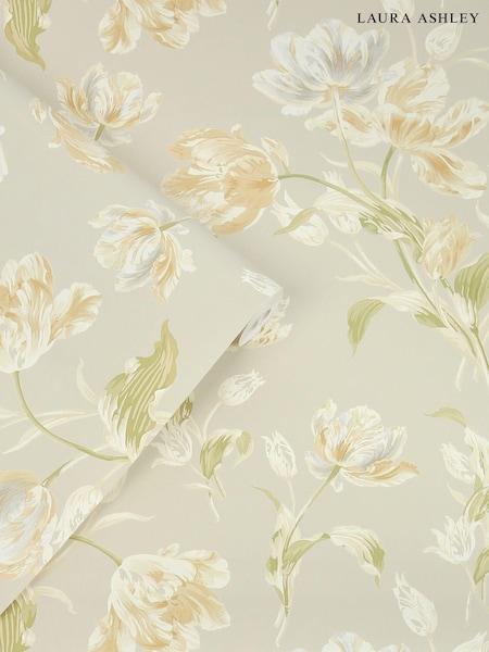 Laura Ashley Sage Green Gosford 10M Wallpaper (661863) | £48