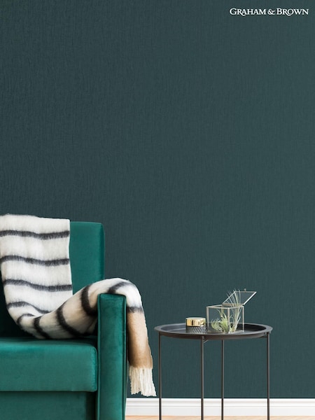 Emerald Green Boutique Marquise Plain 10M Wallpaper (662641) | £27
