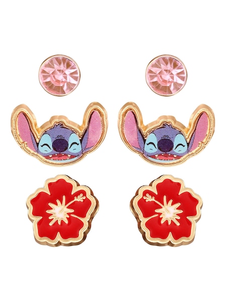 Peers Hardy Disney Lilo & Stitch Multicoloured Enamel Costume 3 Piece Earring Set (663505) | £13