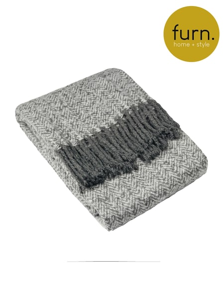 furn. Grey Weaver Throw (663721) | £36