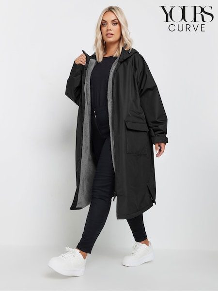 Black - Yours Curve Waterproof Fleece Lined Changing Robe