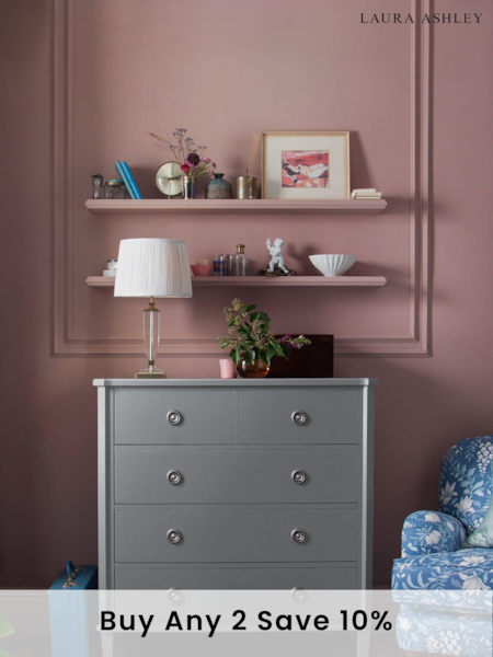 Laura Ashley Pale Charcoal Henshaw Two+Three Drawers Chest (665218) | £950