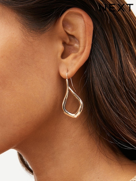 Gold Tone Tear Drop Earrings (666623) | £7.50