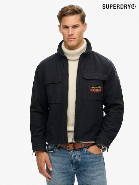 Superdry Jet Black Patched Zip Thru Jacket (667296) | £100