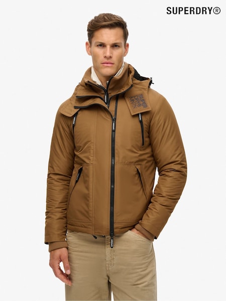 Superdry Tobacco Brown Hooded Mtn Winbreaker Jacket (667606) | £100