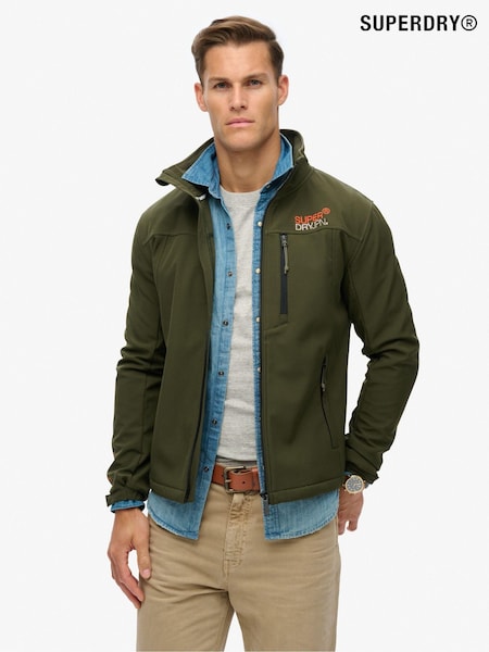 Superdry Army Khaki Softshell Trekker Track Jacket (667678) | £85