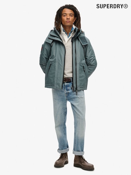 Superdry Stormy Blue Hooded Mtn Winbreaker Jacket (667734) | £100