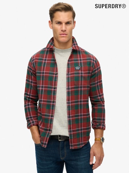 Superdry Buckshot Check Red Long Sleeve Lumberjack Shirt (667853) | £50