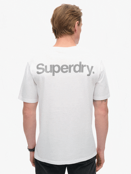 Superdry Off White Loose 100% Cotton Core Logo City T-Shirt (668274) | £30