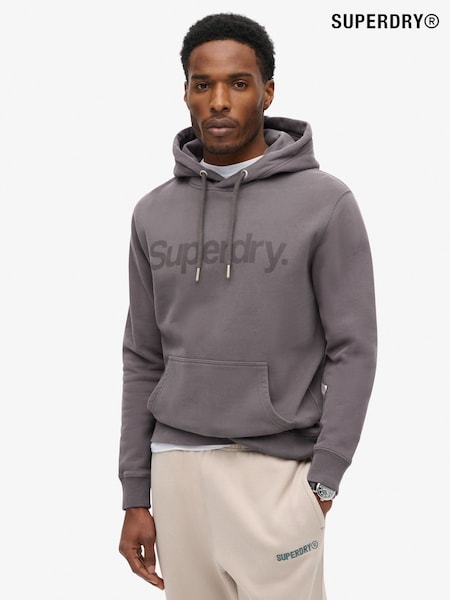 Superdry Rock Dark Grey 100% Cotton Core Logo City Hoodie (668337) | £60