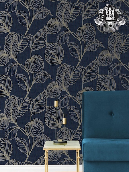 Art For The Home Blue Boutique Royal Palm 10M Wallpaper (668471) | £27