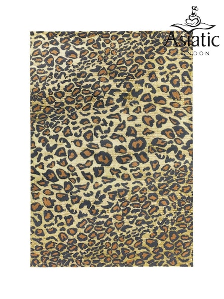 Asiatic Rugs Yellow Quantam Leopard Rug (669270) | £75 - £363