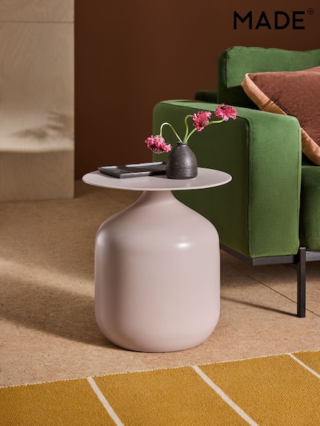 MADE.COM Nude White Zuri Side Table (669454) | £129